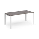 Adapt single desk 800mm depth - Grey Oak