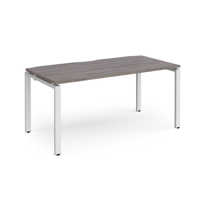 Adapt single desk 800mm depth - Grey Oak