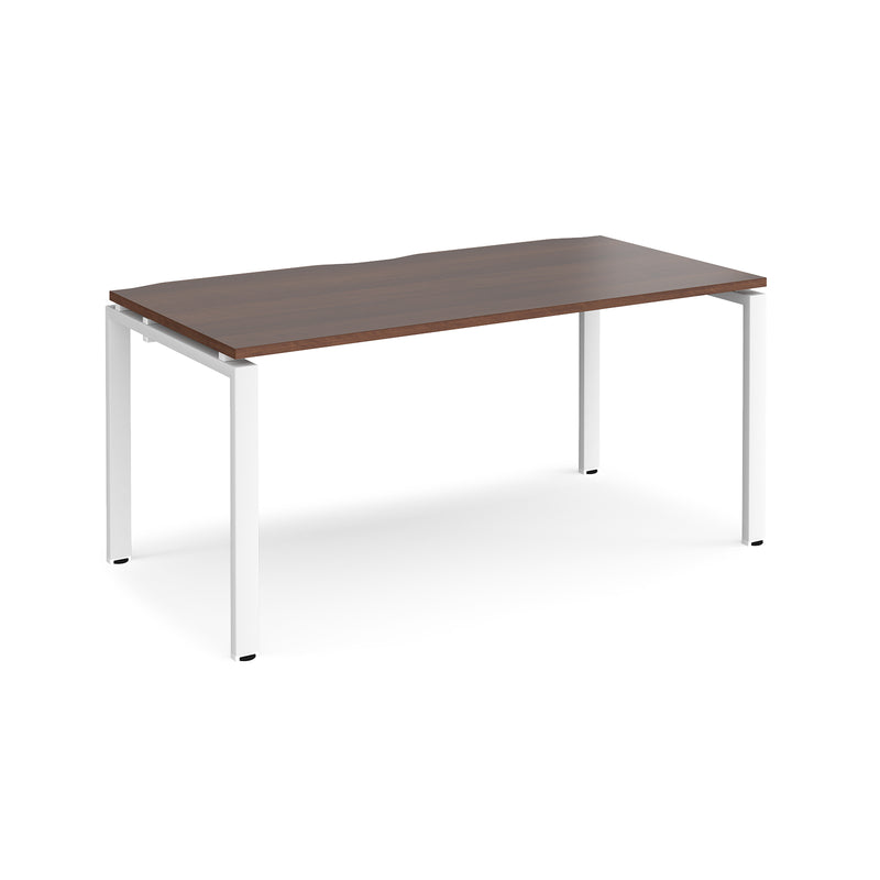 Adapt single desk 800mm depth - Walnut