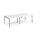 Adapt rectangular boardroom table, available in 2400 x 1200 or 3200 x 1600 - silver frame
