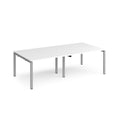Adapt rectangular boardroom table, available in 2400 x 1200 or 3200 x 1600 - silver frame