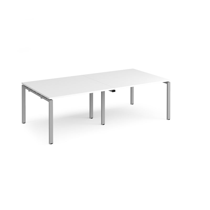 Adapt rectangular boardroom table, available in 2400 x 1200 or 3200 x 1600 - silver frame