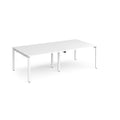 Adapt rectangular boardroom table, available in 2400 x 1200 or 3200 x 1600 - white frame