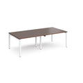 Adapt rectangular boardroom table, available in 2400 x 1200 or 3200 x 1600 - white frame