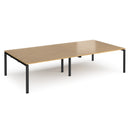 Adapt rectangular boardroom table, available in 2400 x 1200 or 3200 x 1600 - black frame