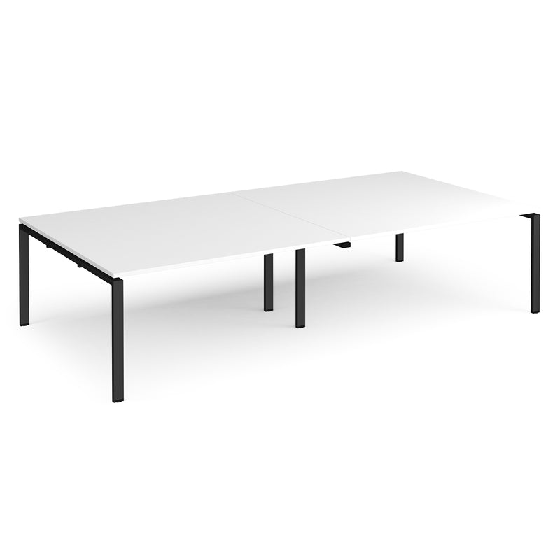 Adapt rectangular boardroom table, available in 2400 x 1200 or 3200 x 1600 - black frame