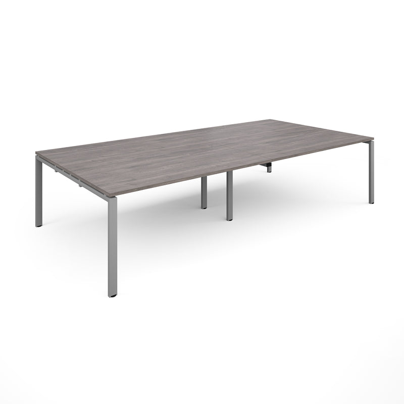 Adapt rectangular boardroom table, available in 2400 x 1200 or 3200 x 1600 - silver frame