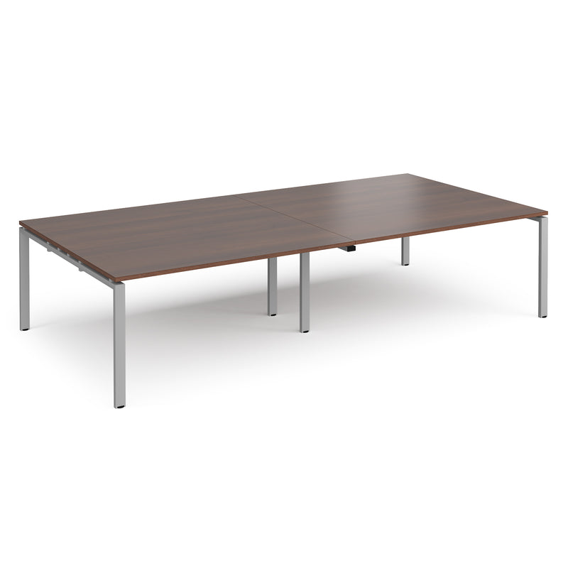 Adapt rectangular boardroom table, available in 2400 x 1200 or 3200 x 1600 - silver frame