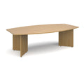 Arrow head leg radial boardroom table 2400mm x 800/1300mm