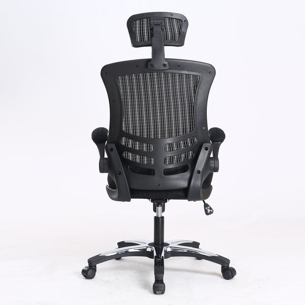Mesh-OP - Deluxe Mesh Operator Chair with Folding Arms in Black