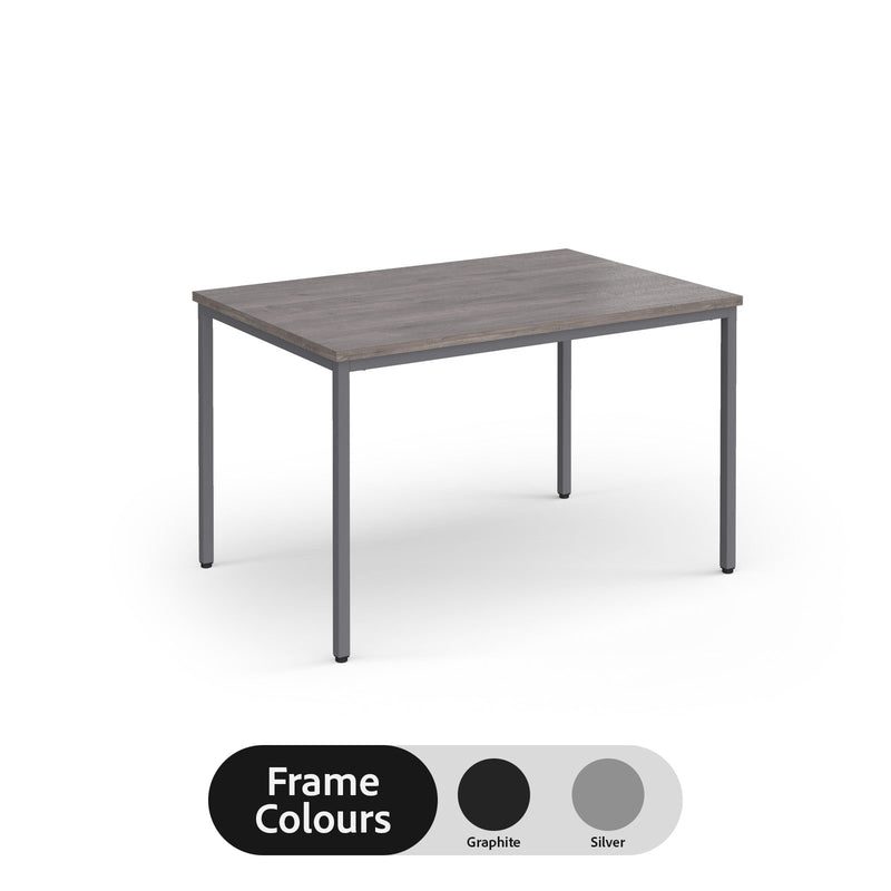 Flexi 25 square table with 800mm depth - Grey Oak