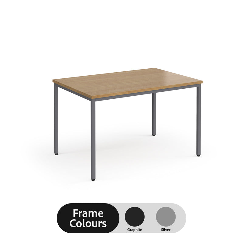 Flexi 25 square table with 800mm depth - Oak