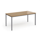 Flexi 25 square table with 800mm depth - Oak