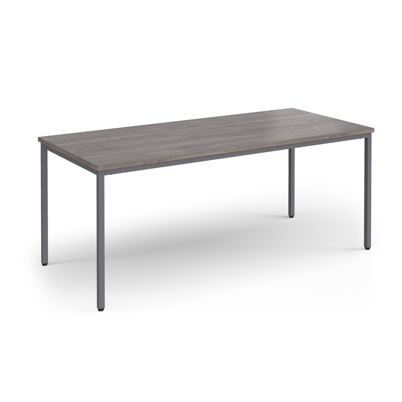 Flexi 25 square table with 800mm depth - Grey Oak