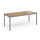Flexi 25 square table with 800mm depth - Oak