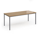 Flexi 25 square table with 800mm depth - Oak