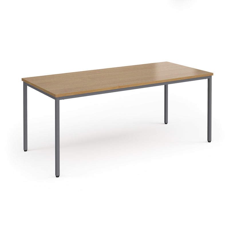 Flexi 25 square table with 800mm depth - Oak