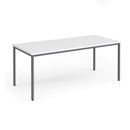 Flexi 25 square table with 800mm depth - White