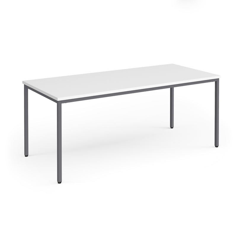 Flexi 25 square table with 800mm depth - White