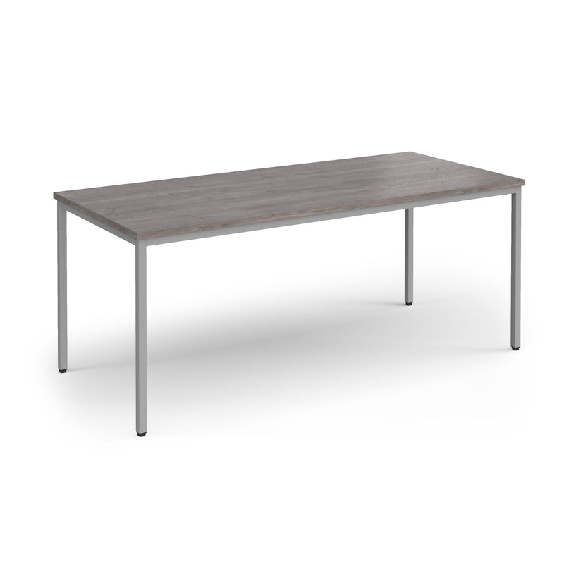 Flexi 25 square table with 800mm depth - Grey Oak