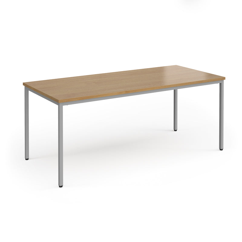 Flexi 25 square table with 800mm depth - Oak