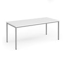 Flexi 25 square table with 800mm depth - White