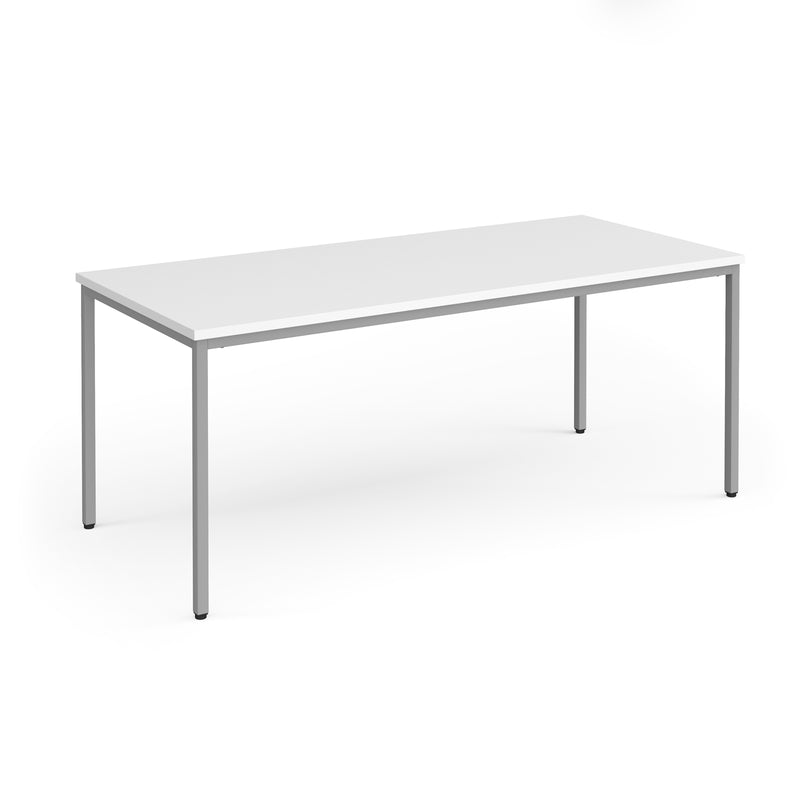 Flexi 25 square table with 800mm depth - White