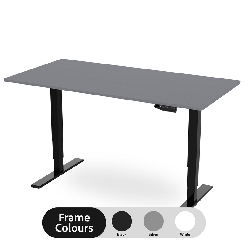 R800 Sit Stand Desk with Premium Dual Motor - Monument grey top