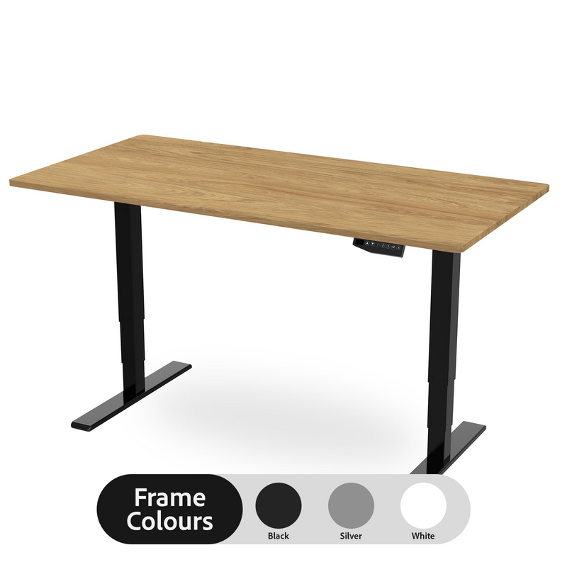 R800 Sit Stand Desk with Premium Dual Motor - Oak Top