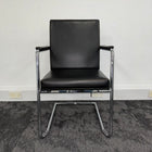 Used William Hands Black Leather Boardroom Chairs