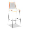 Gecko shell dining stool with chrome legs