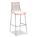 Gecko shell dining stool with chrome legs