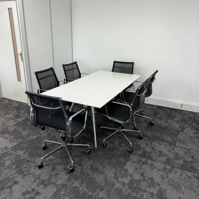 Used Herman Miller Abak Meeting Table & 6 Eames Style Meeting Chairs