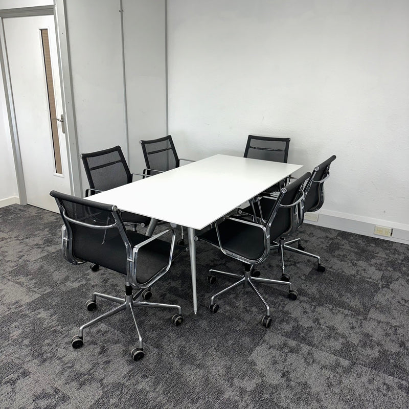 Used Herman Miller Abak Meeting Table & 6 Eames Style Meeting Chairs