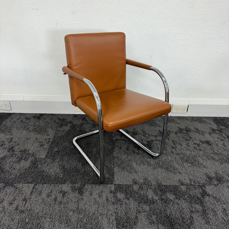 Used Vitra Visasoft In Tan Leather