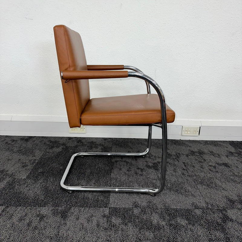 Used Vitra Visasoft In Tan Leather