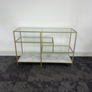 Used Brass & Glass Side Unit