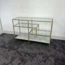 Used Brass & Glass Side Unit