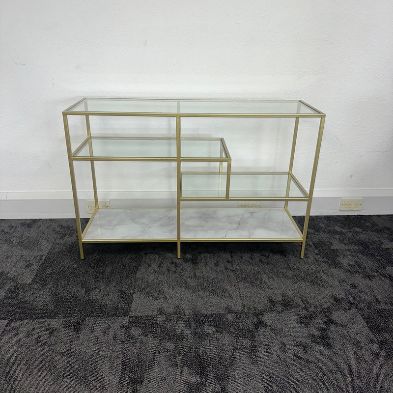 Used Brass & Glass Side Unit