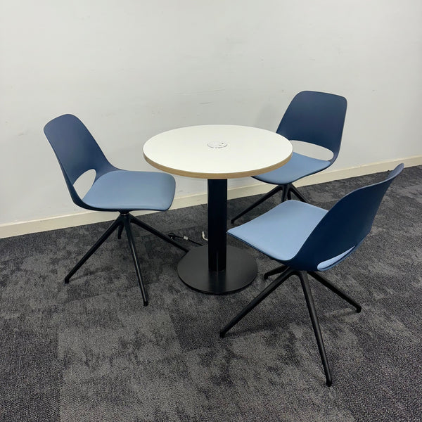 Used Meeting Set With Power & Boss Saint Swivel Chairs