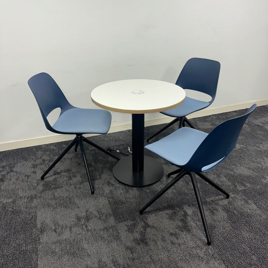 Used Meeting Set With Power & Boss Saint Swivel Chairs