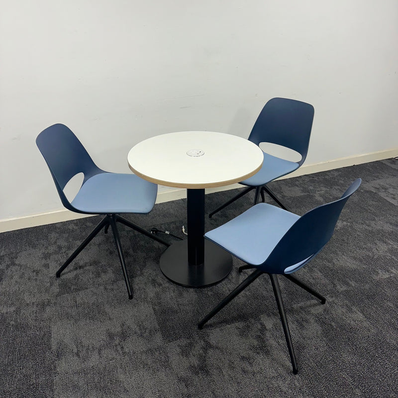Used Meeting Set With Power & Boss Saint Swivel Chairs