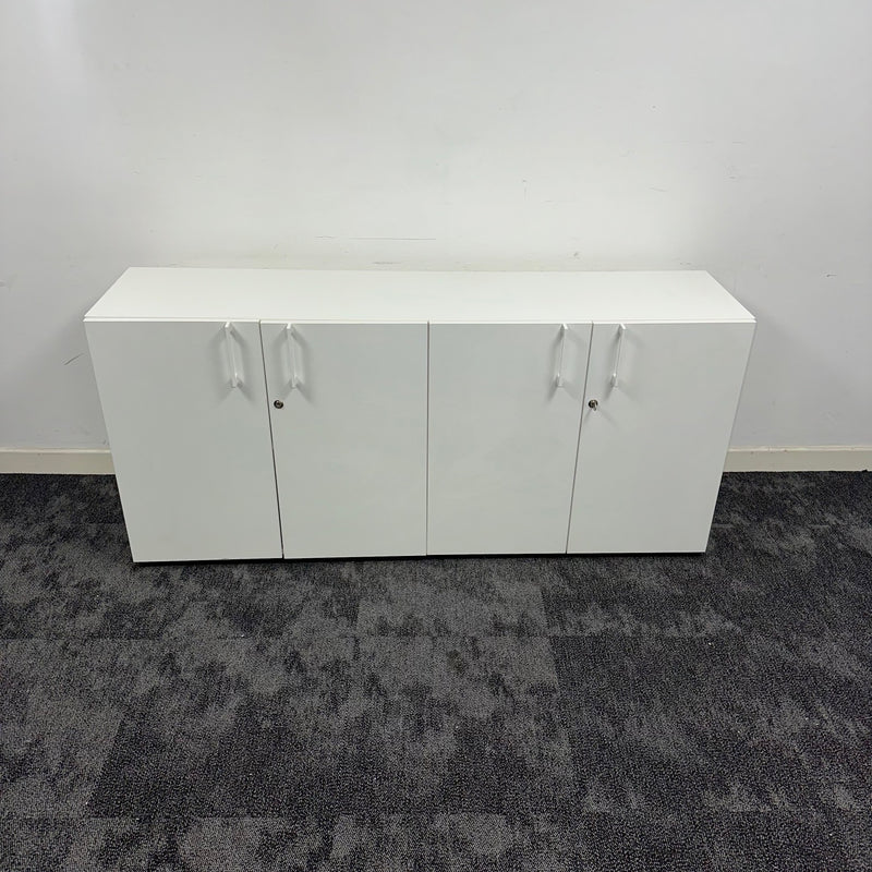 Used White 4 Door Credenza