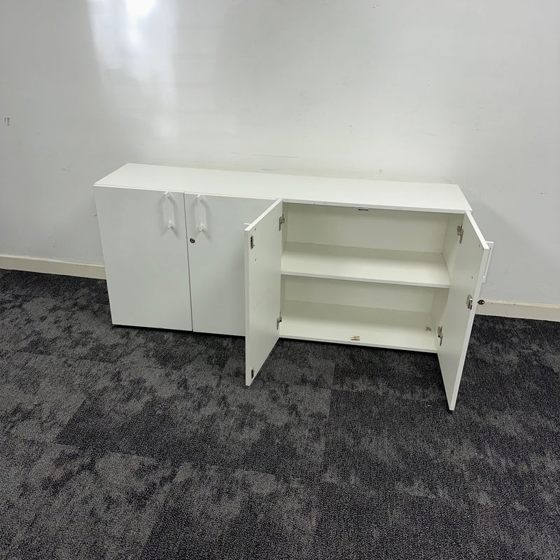 Used White 4 Door Credenza