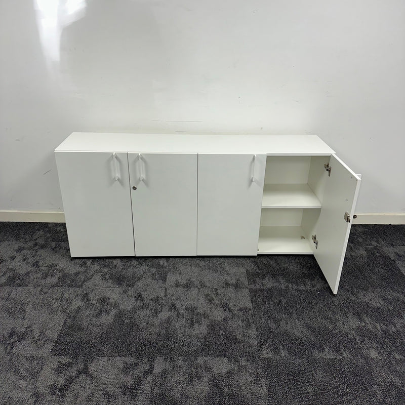 Used White 4 Door Credenza
