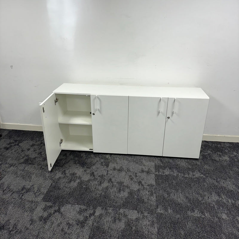 Used White 4 Door Credenza