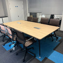 Used Narbutas Meeting Table With Power + 8 Verco Flux Chairs