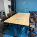 Used Narbutas Meeting Table With Power + 8 Verco Flux Chairs