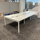Used Nova Bench Desk with Desktop Power and Cable Trays - Available in Bank of 4,6,8