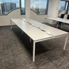 Used Nova Bench Desk with Desktop Power and Cable Trays - Available in Bank of 4,6,8